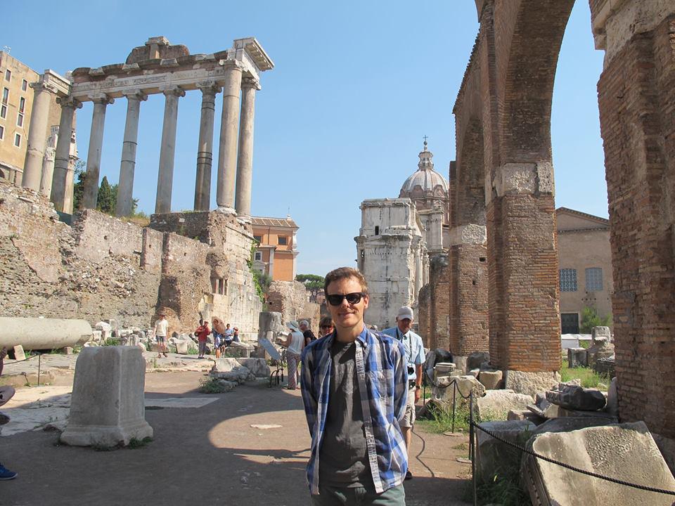 Kester at the famous Roman Ruins in Rome, Italy in 2015.